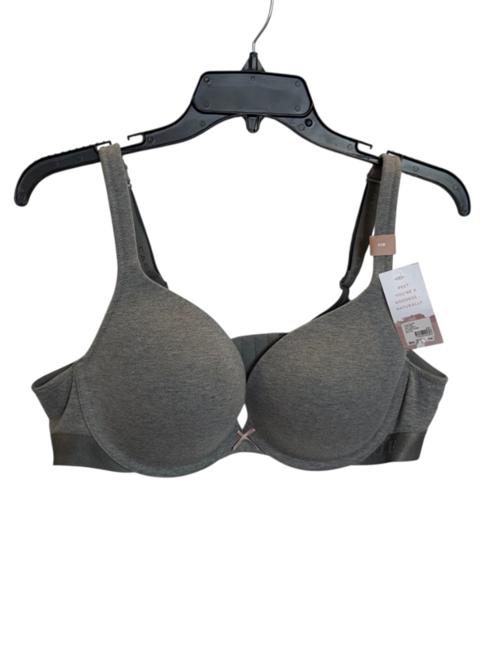 CACIQU3 The Cotton Collection Gray Molded Boost Bra with Underwire 42B - Picture 10 of 16